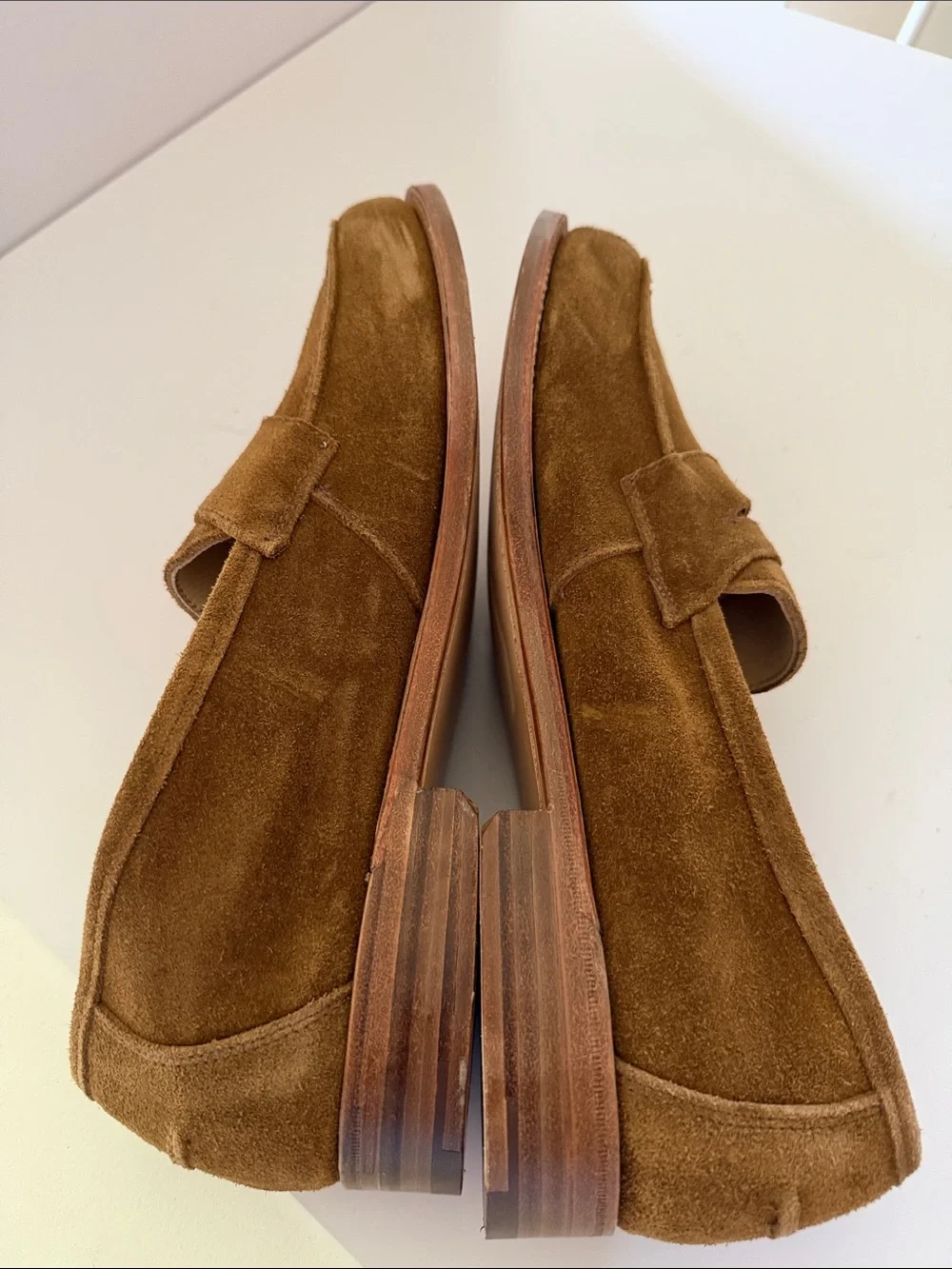 Todd Snyder X Sanders Mens Brown Suede Penny Loafers Sz 10.5.  Tub10